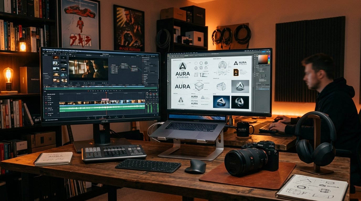Aura Luxe Studios: Global Brand Identity & High-Retention Video Campaign